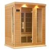 K306 3 Person Far Infrared Sauna with 7 Year Warranty Chromotherapy MP3 CD Stereo and 2 Speakers