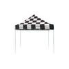 Pro Pop-Up Canopy, 10 x 10, Straight Leg, Checkered Flag Cover with Storage Bag