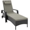 Riverside Patio Reclining Lounger In Mid Grey