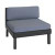 Oakland Patio Middle Seat In Textured Black Weave
