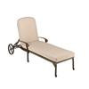 Floral Blossom Taupe Chaise Lounge Chair