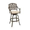 Floral Blossom Taupe Swivel Stool
