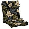 Black Tropical Blossom High Back Chair
