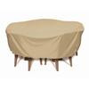 Table Cover,  Khaki - Round 84 Inches