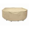TableChat Set Cover,  Khaki-Oval/Rectangular 92 Inches
