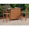 Montego Bay 3PC Bar Set includes Bar and Two Stools