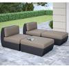 Seattle Curved 4 Pc Lounger Patio Set