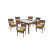 Charlottetown Brown 7pc Dining Set with Green Cushions