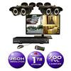 4 CH Surveillance System w/ 19 Inch HD Monitor, 960H DVR, 1TB HDD, and (4) 700TVL Cameras