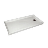 Single Threshold Retro-Fit Shower Base with Right Hand Drain - 60 Inch x 30 Inch