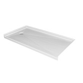 Single Threshold Barrier Free Shower Base with Left Hand Drain - 60 Inch x 30 Inch