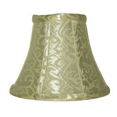 5 Inch Platium / Ivory Bell Lamp Shade