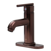 Oil Rubbed Bronze Single Lever Bathroom Faucet with Deck Plate