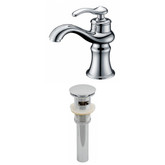 Single Hole CUPC Approved Brass Faucet Set In Chrome Color With Drain