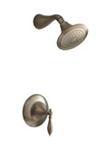 Finial Traditional Rite-Temp Pressure-Balancing Shower Faucet Trim, Valve Not Included In Vibrant Brushed Bronze