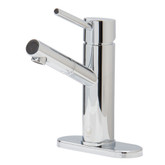 Chrome Single Lever Bathroom Faucet with Deck Plate