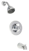 Majestic Volume Control Pressure Balanced Valve with Shower Head and Tub Filler - Chrome