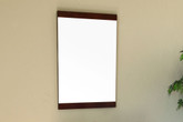 Aurora 32 In. L X 20 In. W Solid Wood Frame Wall Mirror in Dark Walnut