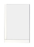 24 In. W x 32 In. H Modern Plywood-Melamine Wood Mirror In White Finish