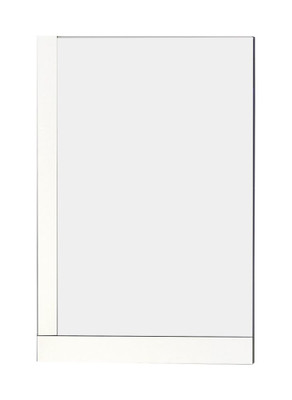 24 In. W x 32 In. H Modern Plywood-Melamine Wood Mirror In White Finish