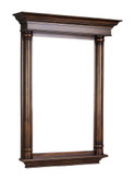 30 In. W x 42 In. H Traditional Birch Wood-Veneer Wood Mirror In Distressed Antique Cherry Finish