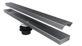 Geotop Linear Shower Drain 48 Inch Length in a Brushed Satin Stainless Steel Finish
