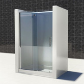 59 In. Opening Rolling Shower Door And A Single Fixed Panel