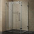 Clear and Chrome Frameless Shower Enclosure 36 Inch by 60 Inch 3/8 Inch glass
