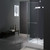 Clear and Chrome Frameless Shower Enclosure with Base 36 inch by 36 inch 3/8 inch glass