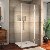 Aston Avalux 33 Inch X 36 Inch X 72 Inch Completely Frameless Shower Enclosure In Stainless Steel