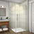 Avalux GS 38 Inch X 34 Inch X 72 Inch Completely Frameless Shower Enclosure With Glass Shelves In Chrome