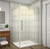 Avalux GS 39 Inch X 38 Inch X 72 Inch Completely Frameless Shower Enclosure With Glass Shelves In Chrome