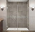 Aston Nautis GS 68 Inch X 72 Inch Completely Frameless Hinged Shower Door With Glass Shelves In Stainless
