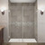 Aston Nautis GS 66 Inch X 72 Inch Completely Frameless Hinged Shower Door With Glass Shelves In Stainless