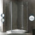 Clear and Chrome Frameless Neo-AngleShower Enclosure with Low Base 38 1/8 inch by 38 1/8 inch