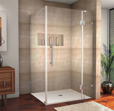 Aston Avalux 40 Inch X 38 Inch X 72 Inch Completely Frameless Shower Enclosure In Stainless Steel