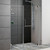 Clear and Brushed Nickel Frameless Shower Door 60 Inch 3/8 Inch glass