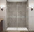 Aston Nautis GS 67 Inch X 72 Inch Completely Frameless Hinged Shower Door With Glass Shelves In Chrome