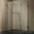 Clear and Stainless Steel Frameless Shower Enclosure 36 inch by 48 inch 3/8 inch glass