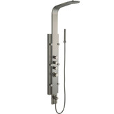 Stainless Steel Shower Panel System with Rain Shower Head plus Hand Shower & Tub Spout