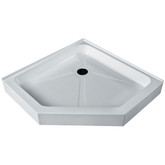 White Shower Tray 38 Inch by 38 Inch Neo Angle