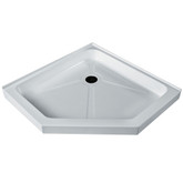 White Shower Tray 40 Inch by 40 Inch Neo Angle Low Profile