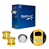 SteamSpa Indulgence 10.5kw Steam Generator Package in Polished Brass