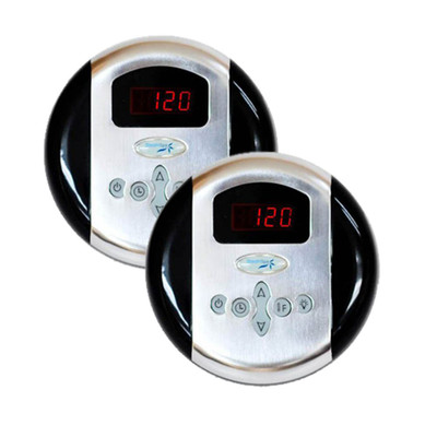 SteamSpa Programmable Dual Control Panels in Chrome