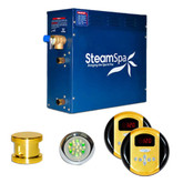 SteamSpa Royal 9kw Steam Generator Package in Polished Brass