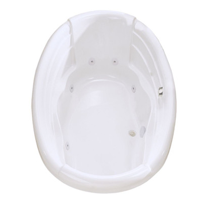 Dolce Vita White Acrylic Whirlpool Tub With 10 Microjets
