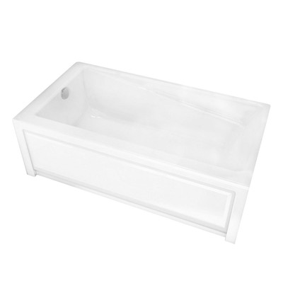 New Town 6030 (Ifs) White Acrylic Soaker Tub Left Drain