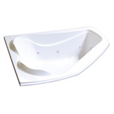 Cocoon 6054 White Acrylic Whirlpool Corner Tub with Hydrosens