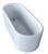 PureCut 28 x 67 Oval Acrylic Freestanding Bathtub