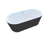 Obsidian 32 X 67 Freestanding One Piece Soaker Tub With Center Drain
